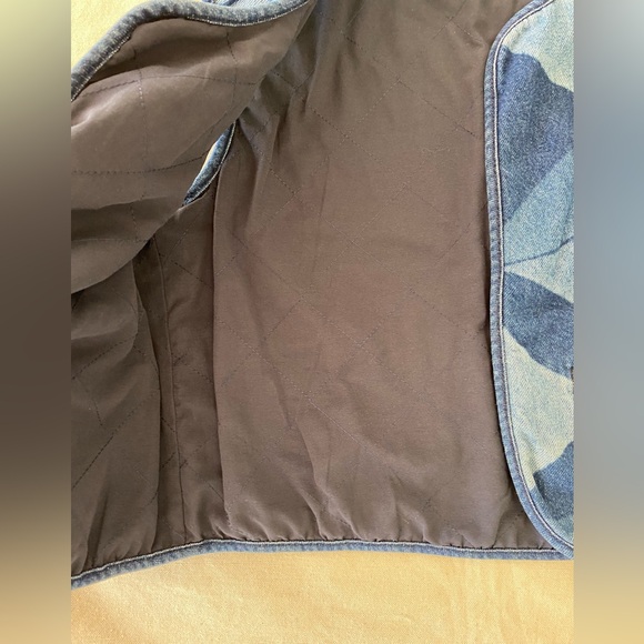 Zara x Sea New York Kids Blue Patterned Vest Dyed Denim Vest Casual Unisex 11-12 - Picture 3 of 6